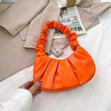 Pleated Baguette Handbag