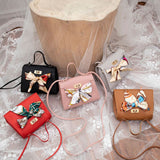Leather Mini Handbag with Scarf