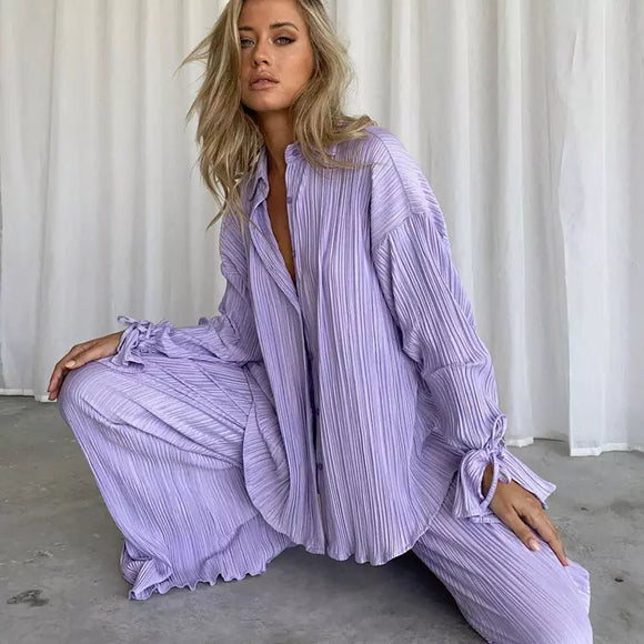 2 Piece Set - Teighlor Pleated 2-Piece Set