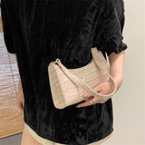 Crocodile Pattern Leather Handbag