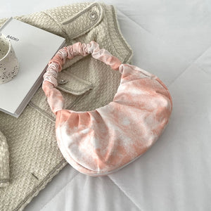 Pleated Baguette Handbag