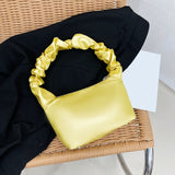 Pleated Baguette Handbag