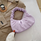 Pleated Baguette Handbag