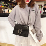 Crocodile Pattern Chain Strap Bag