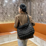 Lattice Pattern Large Shoulder Bag