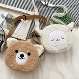 Plush Animal Crossbody Bag