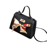 Leather Mini Handbag with Scarf