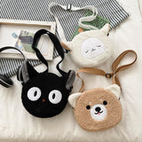 Plush Animal Crossbody Bag