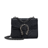 Crocodile Pattern Chain Strap Bag