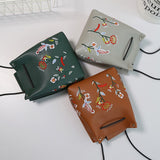 Flower Embroidered Tote Bag