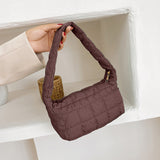Lattice Pattern Large Shoulder Bag