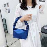 Pleated Baguette Handbag