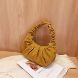 Pleated Baguette Handbag