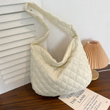 Lattice Pattern Large Shoulder Bag
