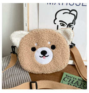 Plush Animal Crossbody Bag