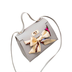 Leather Mini Handbag with Scarf