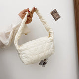 Lattice Pattern Large Shoulder Bag
