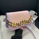 Thick Chain Two Tone Handbag
