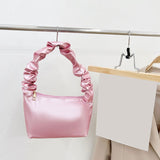 Pleated Baguette Handbag