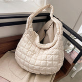 Lattice Pattern Large Shoulder Bag