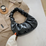 Pleated Baguette Handbag