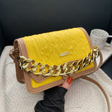 Thick Chain Two Tone Handbag