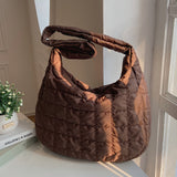 Lattice Pattern Large Shoulder Bag