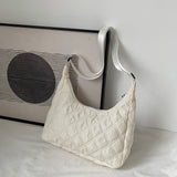 Lattice Pattern Large Shoulder Bag