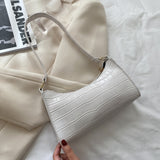 Crocodile Pattern Leather Handbag
