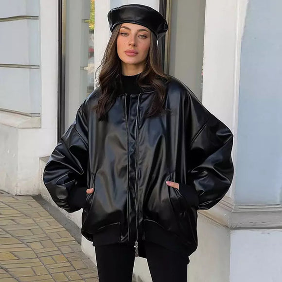 Juliet Vegan Leather Bomber Jacket