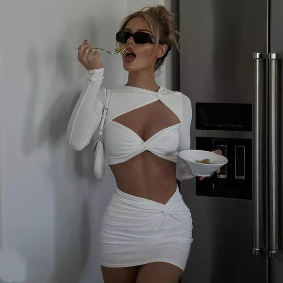 Aspen Cut-out Longsleeve and Mini Skirt