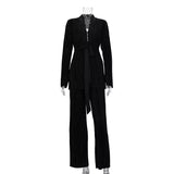 Gemma 2-piece Pleated Work Suit