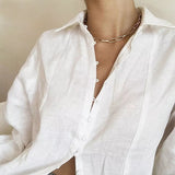 Novea Linen Button-up Blouse-Anonymous The Company