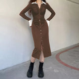 Wednesday Collared Midi Dress-Anonymous The Company