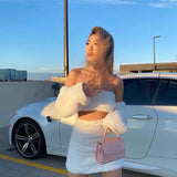 Allie Fluffy Bandeau and Skirt 2-piece Set
