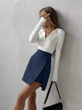 Kinsley Irregular High Waisted Mini Skirt