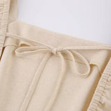 Sophia Backless Linen Midi Dress