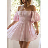 Charlie Off-the-shoulder Flowy Mini Dress