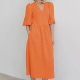 Madelyn Crepe Wrap Midi Dress