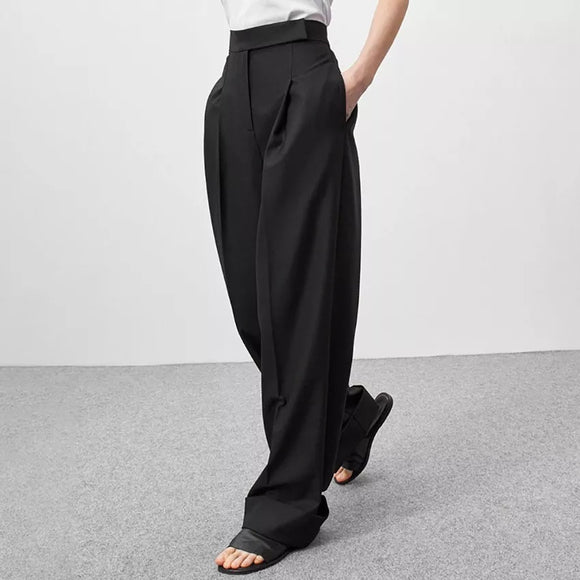 Frankie Wideleg Black Trousers