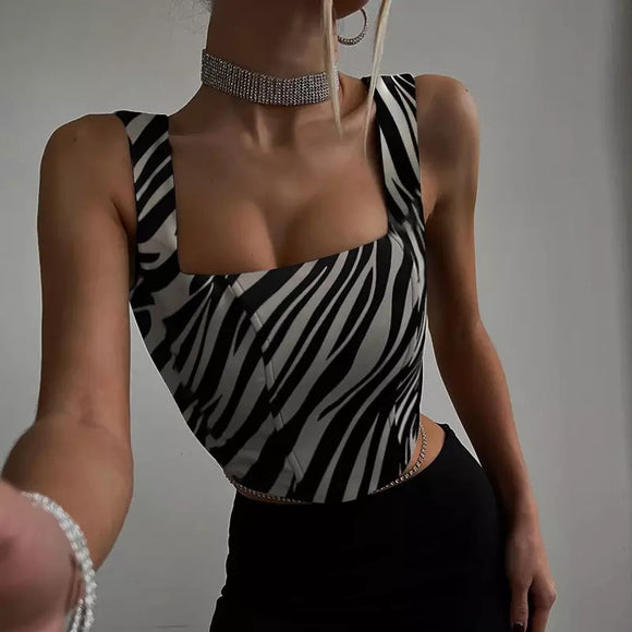Korbyn Zebra Pattern Corset