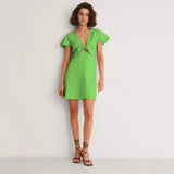 Paisley Bow-tie Mini Dress