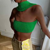 Skylar Halter Knitted Bandeau-Anonymous The Company