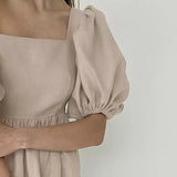 Sophia Backless Linen Midi Dress