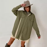 Francesca Two-tone Long Oversized Shirt