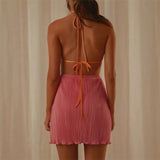 Elena Halterneck Cut-out Mini Dress