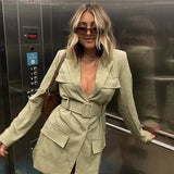 Alyssa Long Belted Blazer