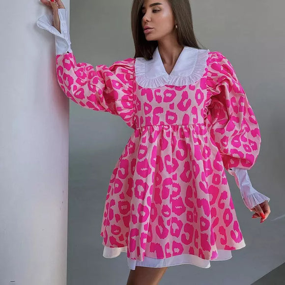 Kara Puff Sleeve Collared Dress