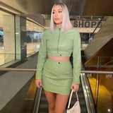 Isabel Vegan Leather Biker Set