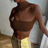 Skylar Halter Knitted Bandeau-Anonymous The Company